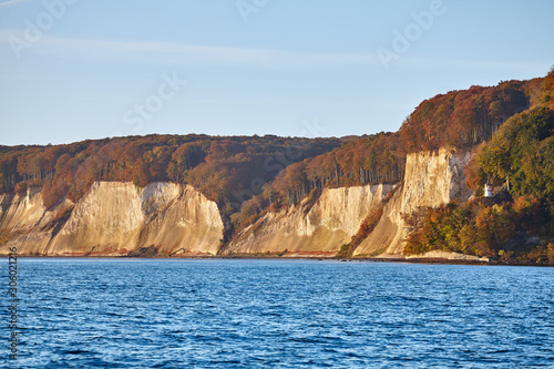 Rugen Island chalk cliffs at sunrise, Germany