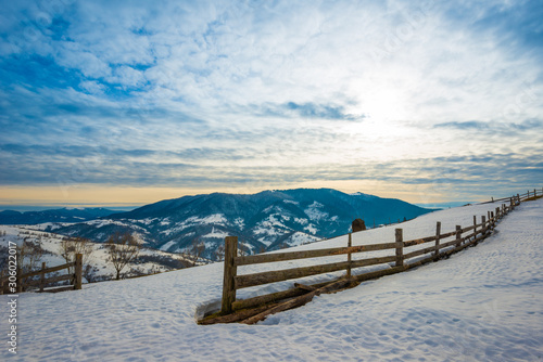 Beautiful panorama of the mountain ranges