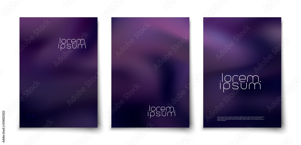 Fototapeta premium Abstract mesh bright colors vector background set