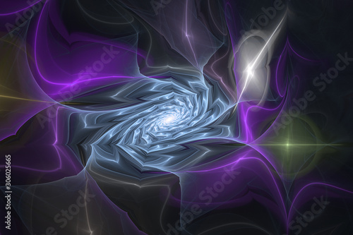 Black purple UV fractal gra...