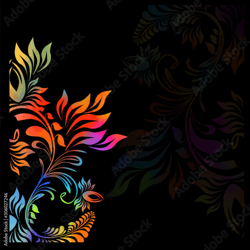 Rainbow abstract flower. Vector illustration