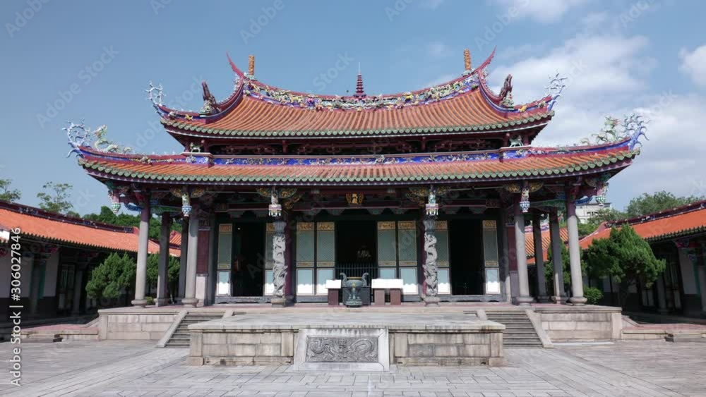 Confucius Temple in Dalongdong Taipei, Taiwan. 4K hyperlapse Confucius Temple in Dalongdong Taipei, Taiwan. 4K hyperlapse