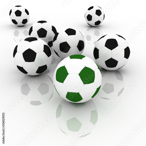 Football and soccer business  3d rendering
