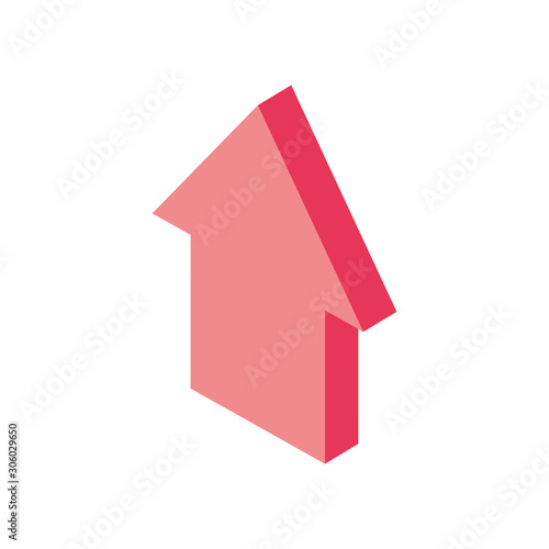 arrow up icon, flat design