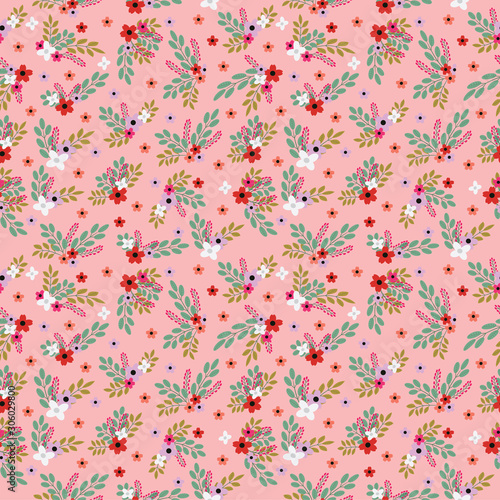 seamleass pattern : Beautiful Small Vintage Floral Seamless Pattern in design ,for print on fabric textile , book cover , packaging , wedding invitation