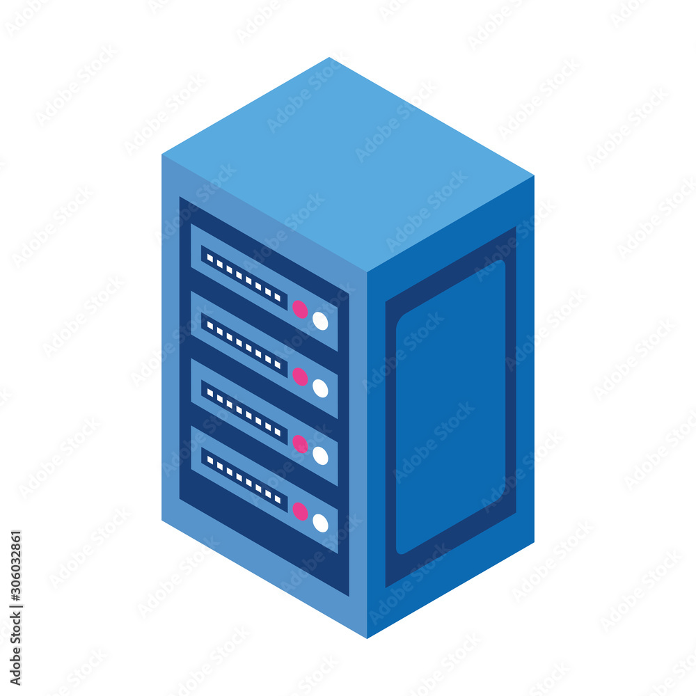 data server center icon, flat design data server center icon, flat design