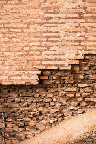 Old brick wall  Red brick wall background