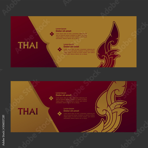 Thai art element for Thai graphic design vector illustration.