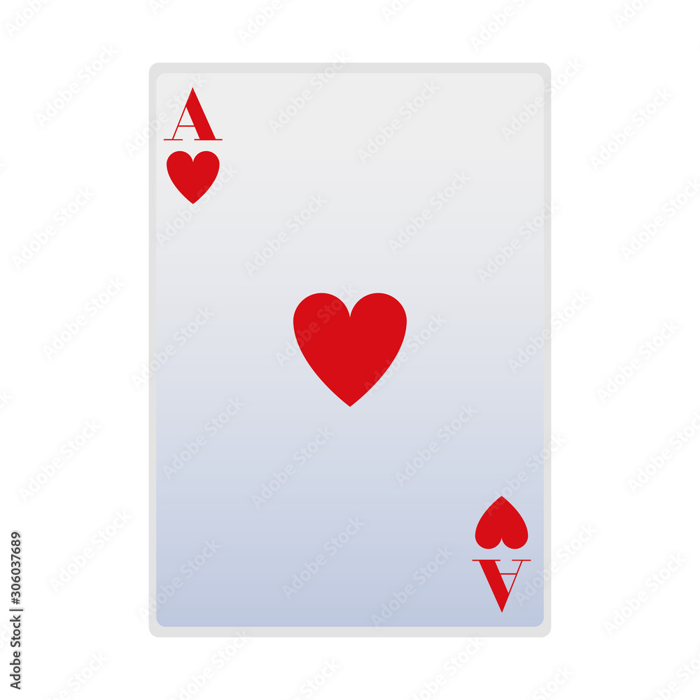 Obraz premium ace of of hearts card icon, flat design