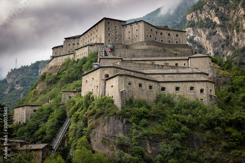 the medieval Bard fortress, Aosta Valley, Italy