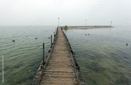 Foggy morning at lake Balaton