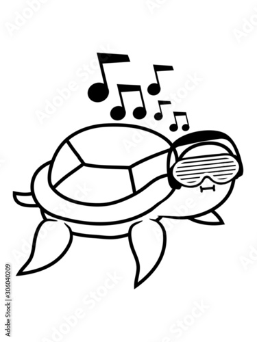 disko party schildkröte cartoon design