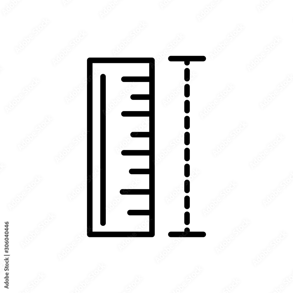 ruler measure architecture icon line style ruler measure architecture icon line style