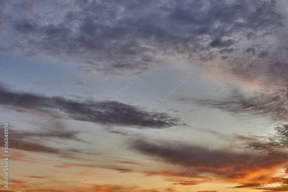 Sky plane on an afternoon with some clouds