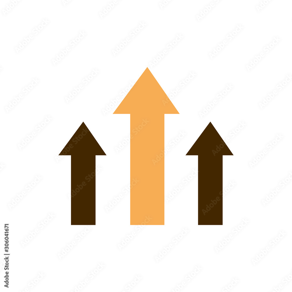 profit arrows finance business strategy icon profit arrows finance business strategy icon