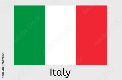 Italian flag icon, Italy country flag vector illustration