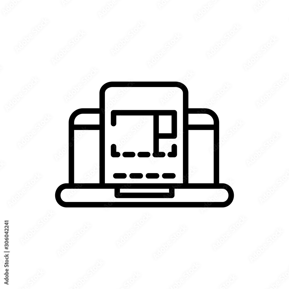 laptop plan architecture icon line style laptop plan architecture icon line style