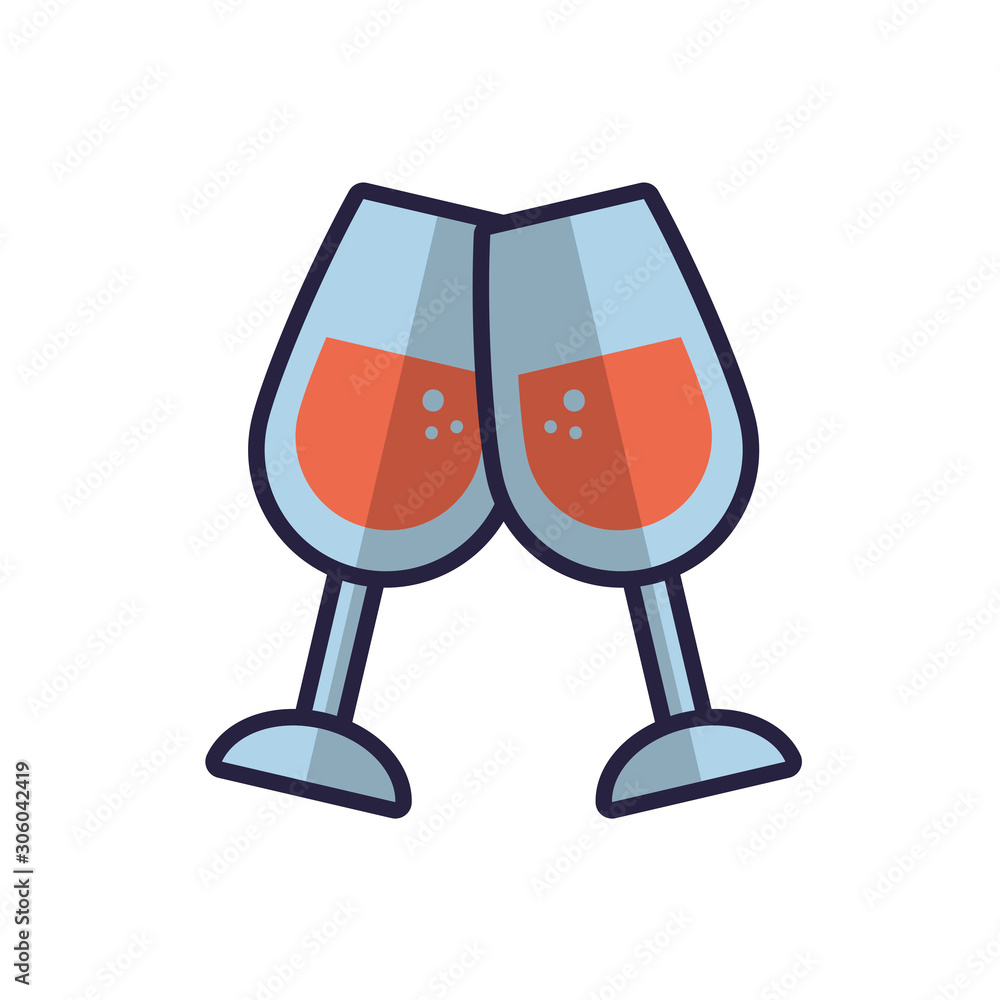 Obraz premium Isolated cups icon vector design