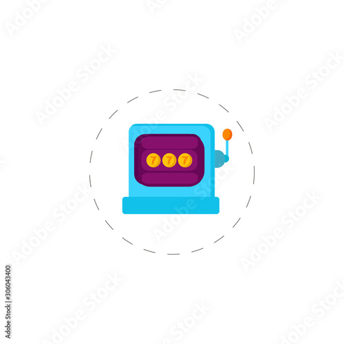 casino slot colorful vector flat icon for for mobile concept and web apps design.