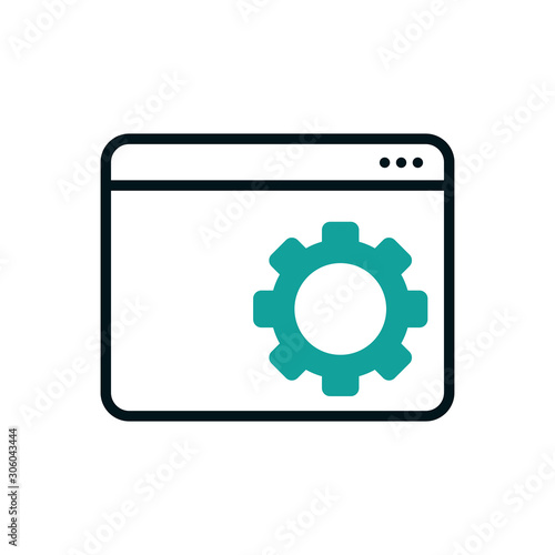Isolated website icon fill vector design