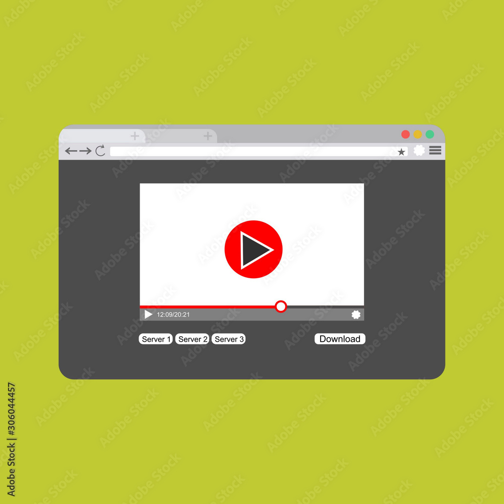 video player with web streaming. website for sharing videos.easy to use and highly customizable. Modern vector illustration concept, isolated on colored background. video player with web streaming. website for sharing videos.easy to use and highly customizable. Modern vector illustration concept, isolated on colored background.