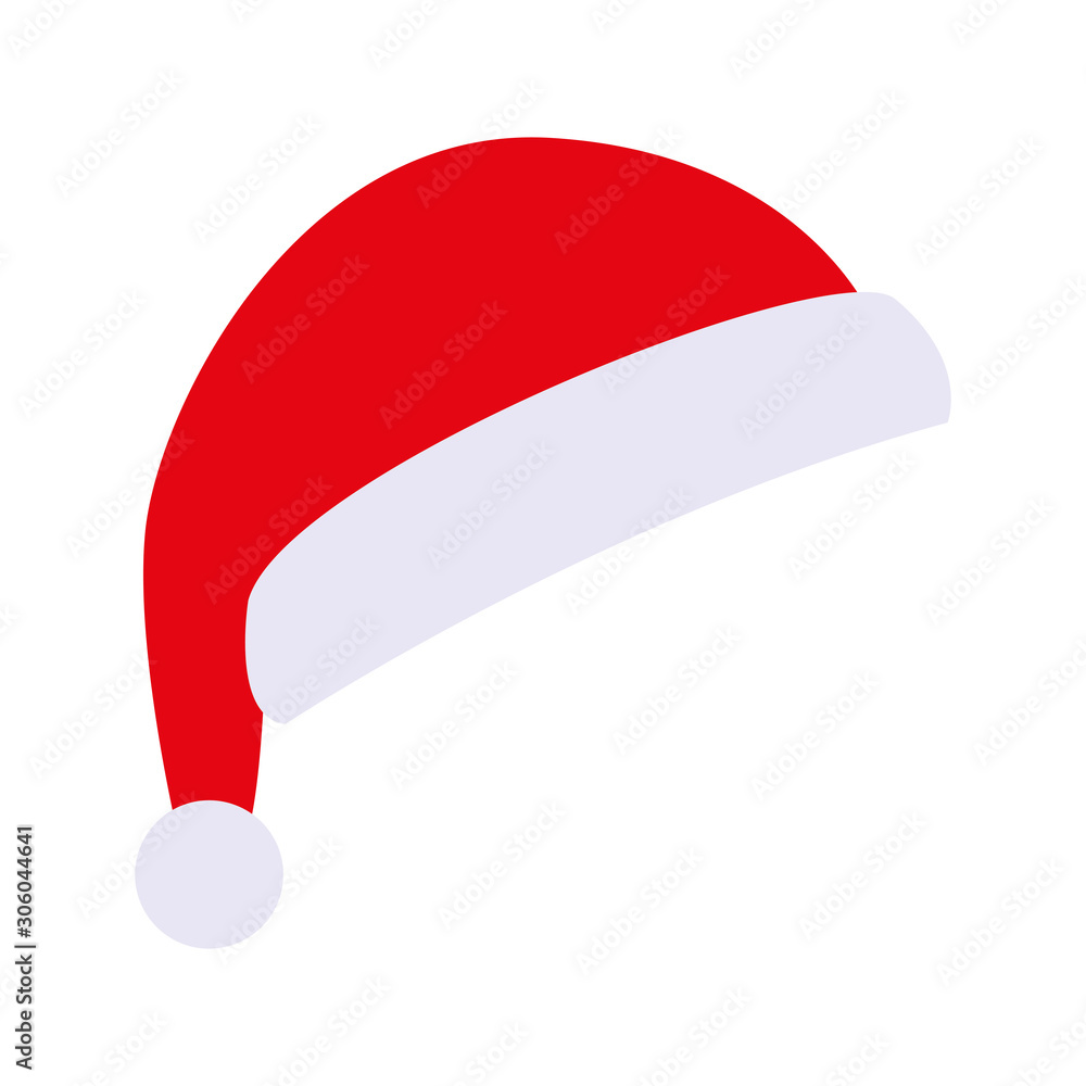 cute red santa claus hat on white background cute red santa claus hat on white background