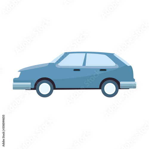hatchback car icon  flat design