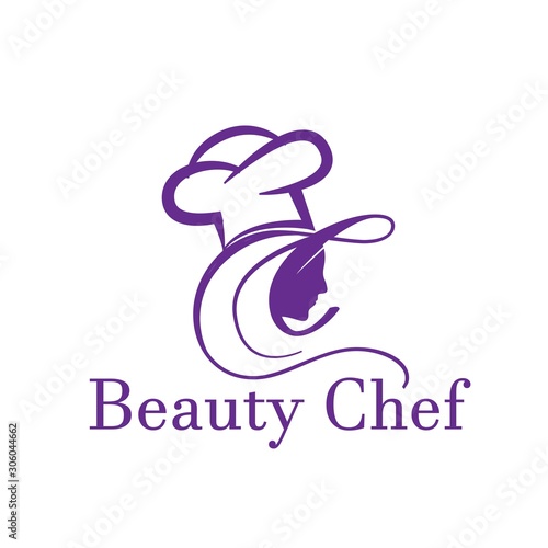 beauty chef logo designs simple and modern