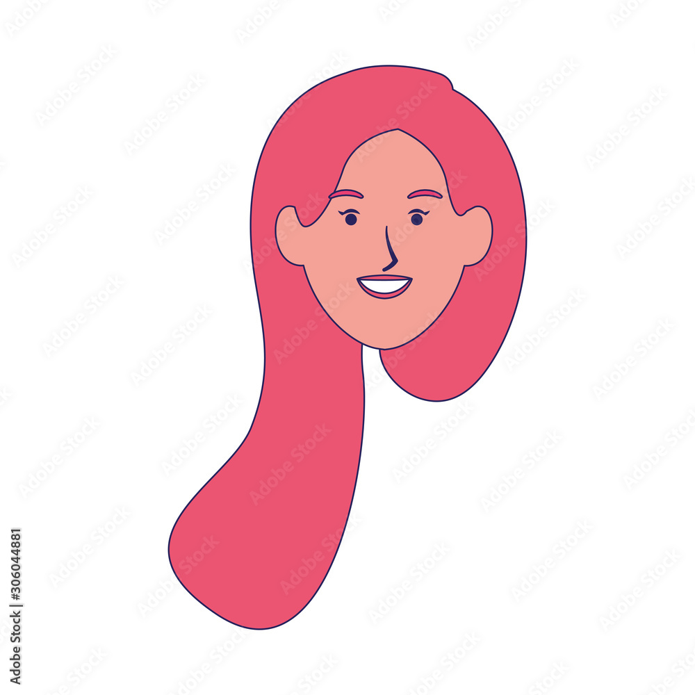 woman face with long hair icon woman face with long hair icon
