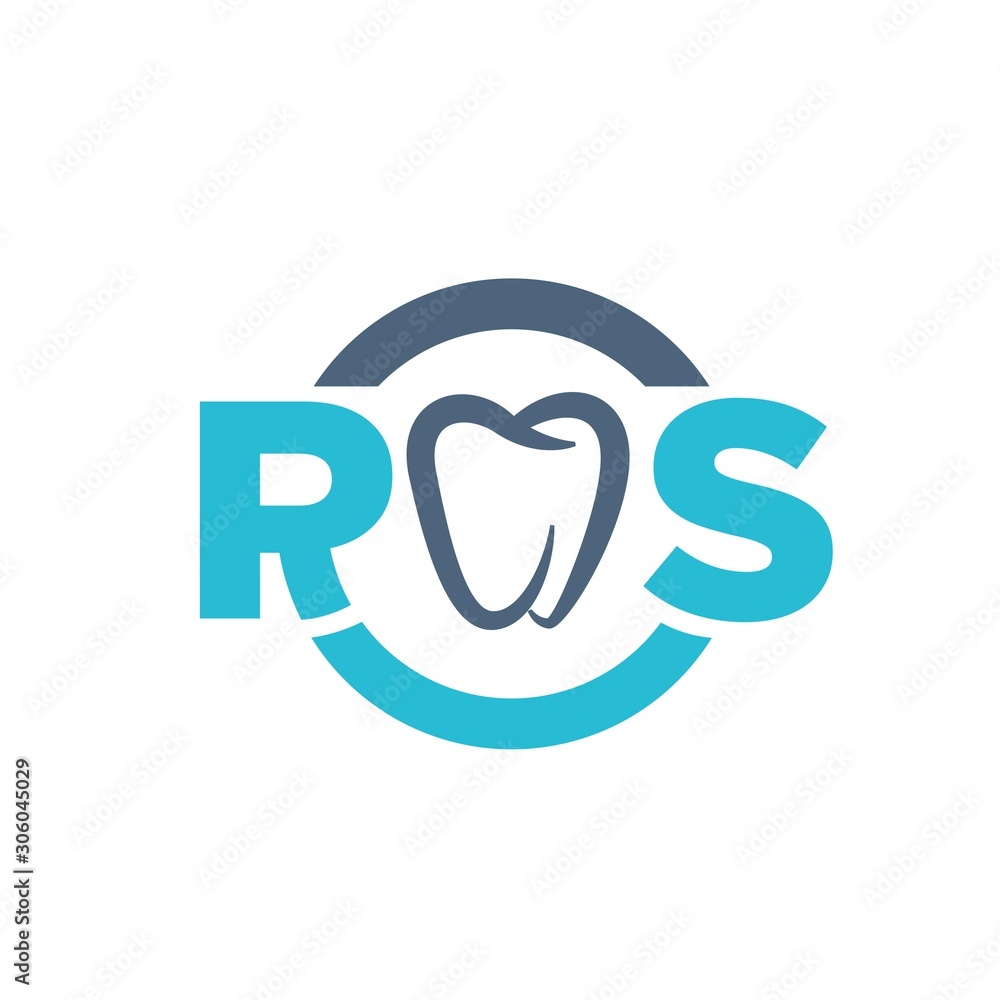 r s dental service clinic logo designs