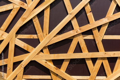 Wooden stick pattern isolated on brown background