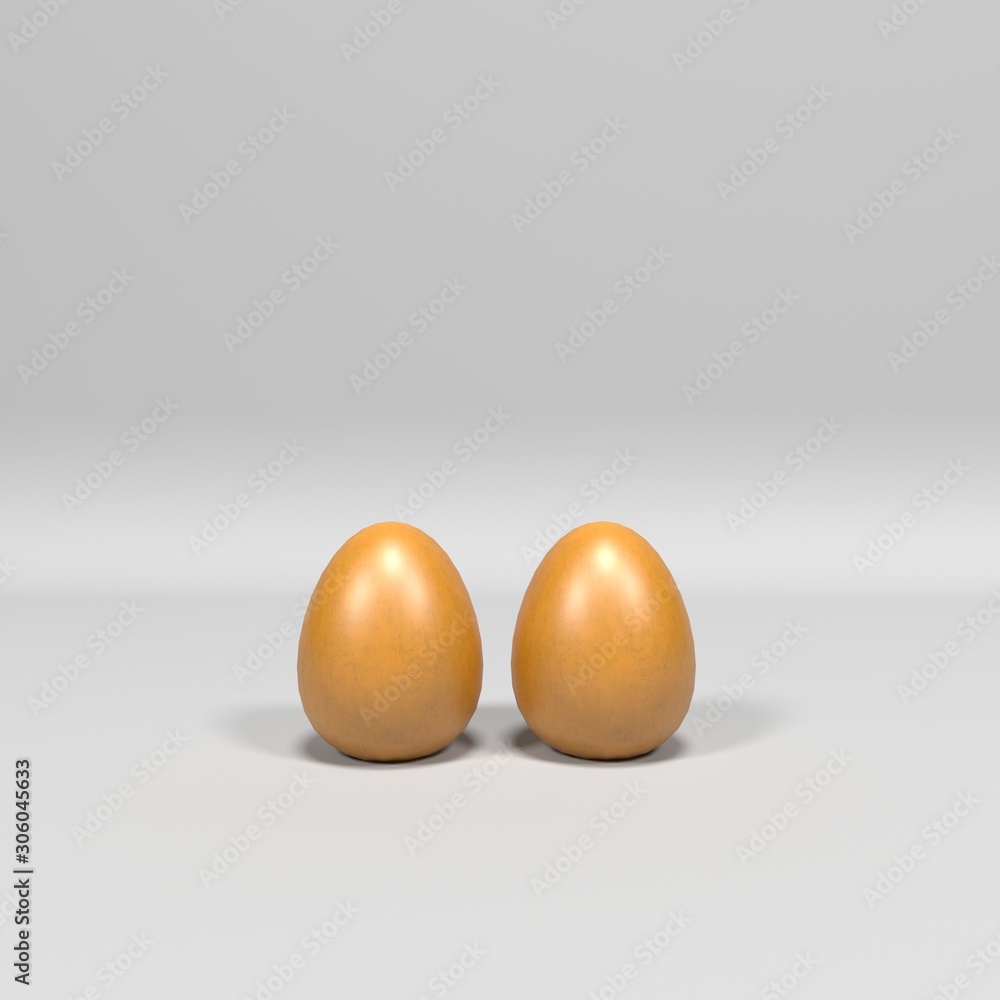 dos huevos en fondo blanco dos huevos en fondo blanco