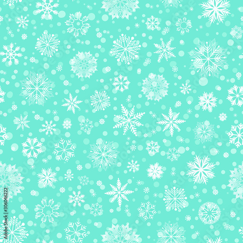 Seamless snowflake pattern ...