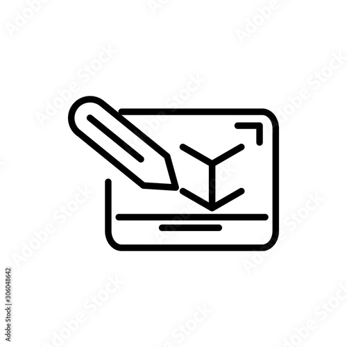 digital pen design plan architecture icon line style