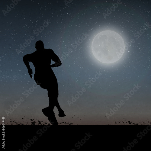 A man running on the field 