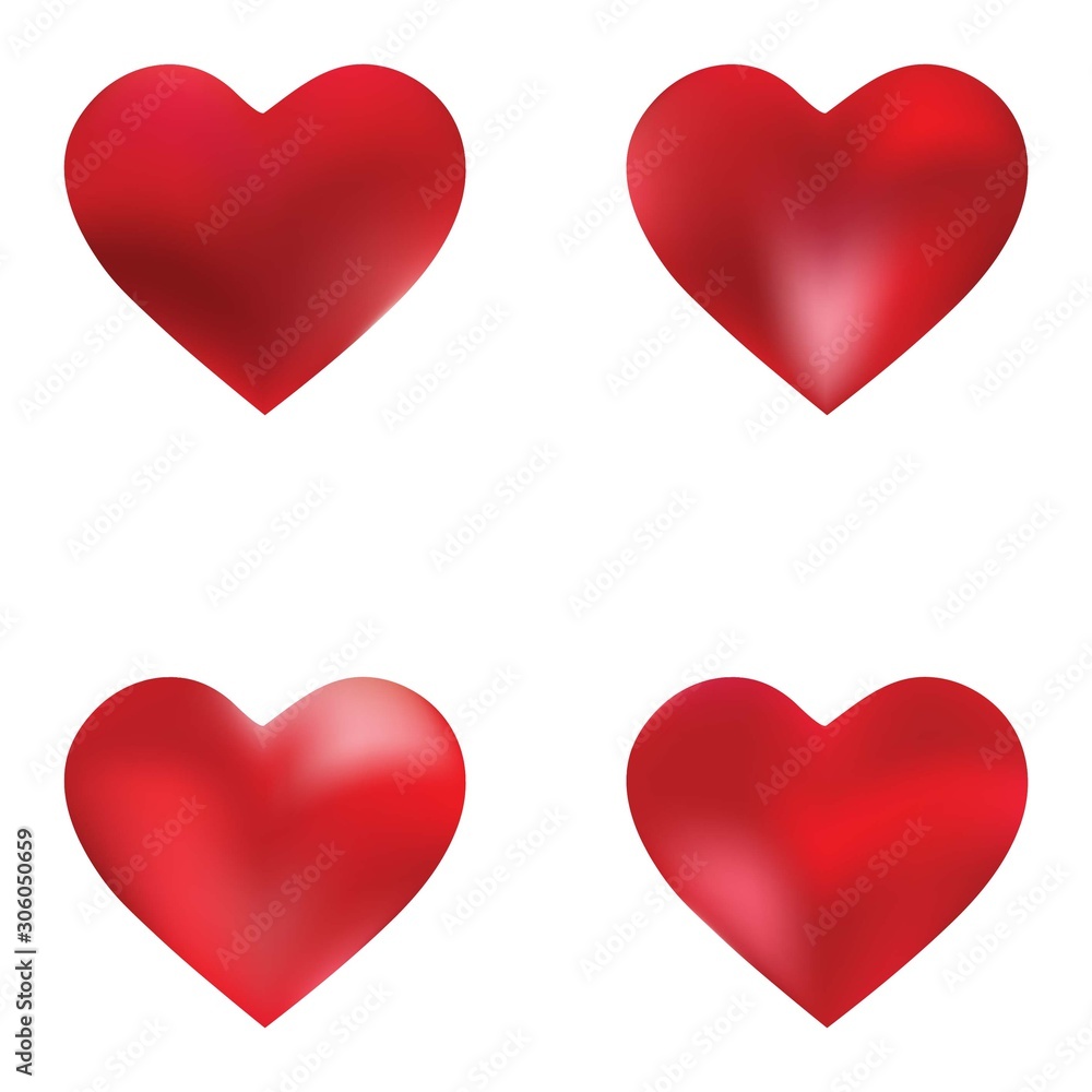 Set of smooth backgrounds hearts. Set of smooth backgrounds hearts.