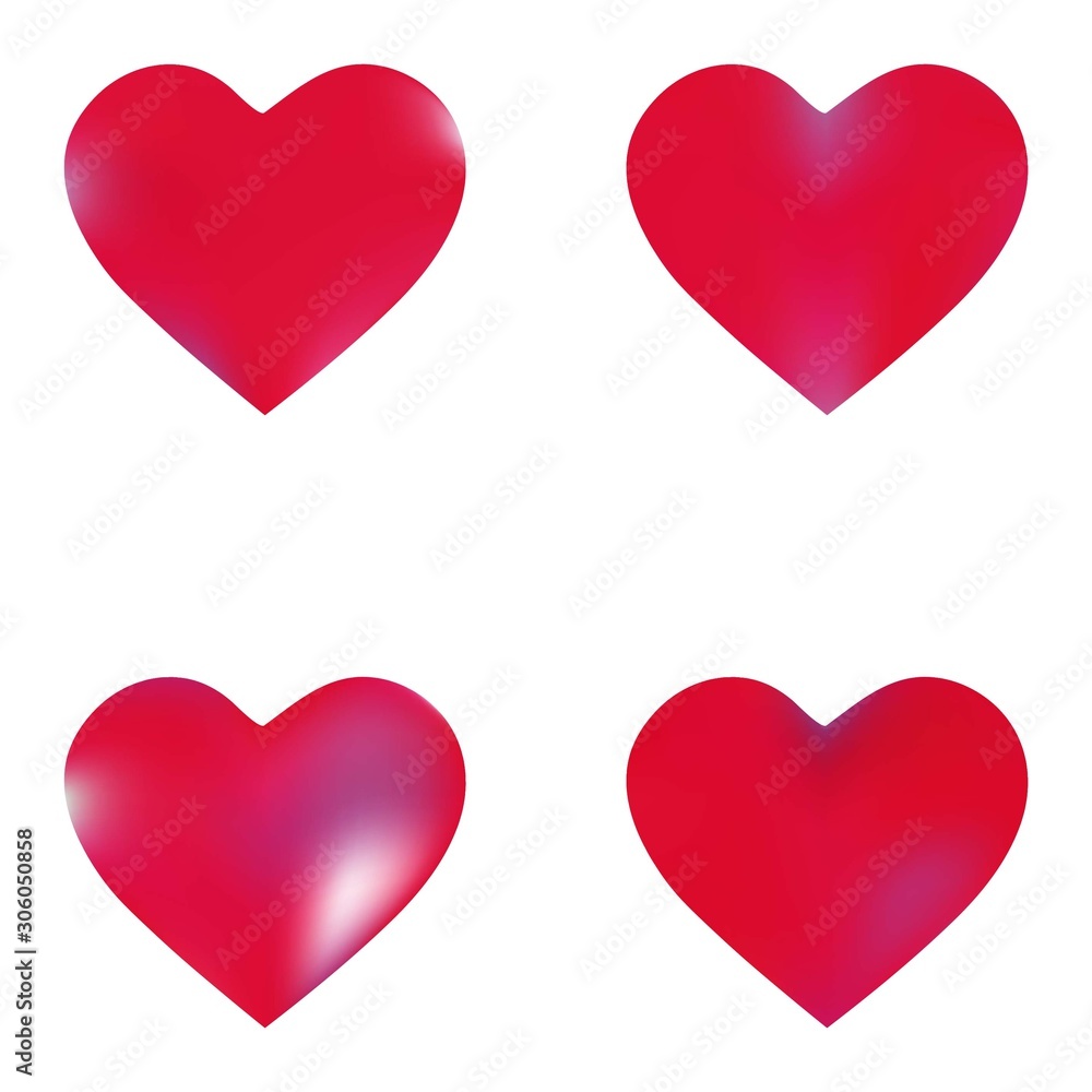 Set of smooth backgrounds hearts. Set of smooth backgrounds hearts.
