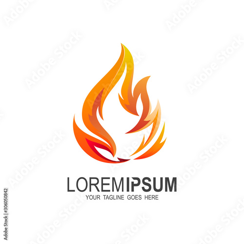 Fire logo ,Logo and Abstract web Icon and fire vector identity symbol. Modern logotype icon