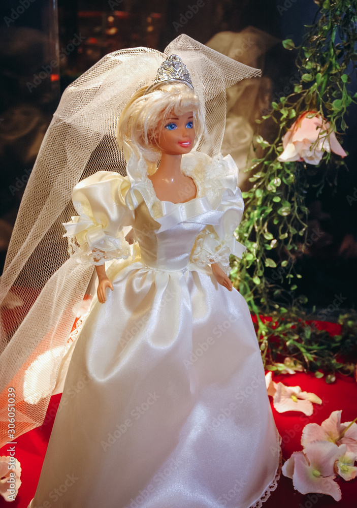 Warsaw, Poland - November 9, 2006: 1997 Barbie doll as Princess Diana  edition during Barbie exhibition in Warsaw city Stock Photo | Adobe Stock