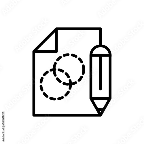 pencil drafting and projecting plan architecture icon line style