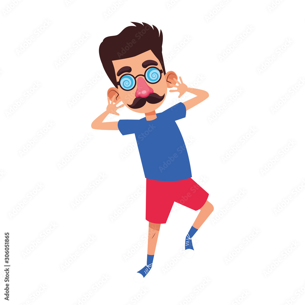 man with crazy glasses and mustache icon