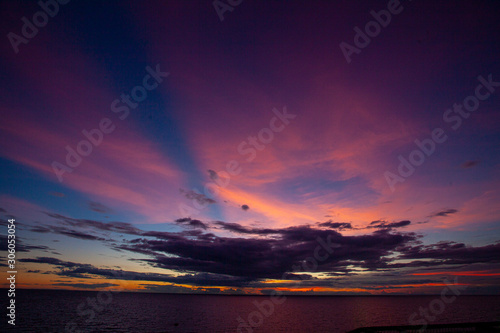 sunset over the sea