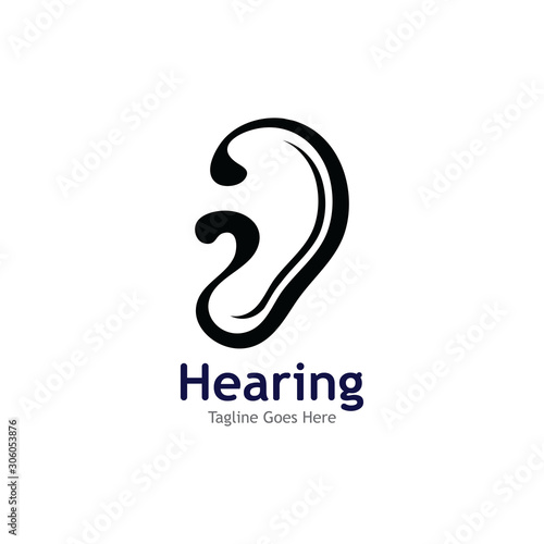 Hearing Logo Template vector icon illustration