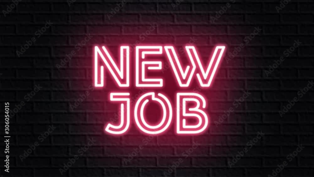 red neon video animation new job red neon video animation new job
