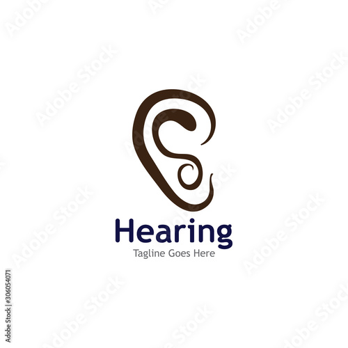 Hearing Logo Template vector icon illustration