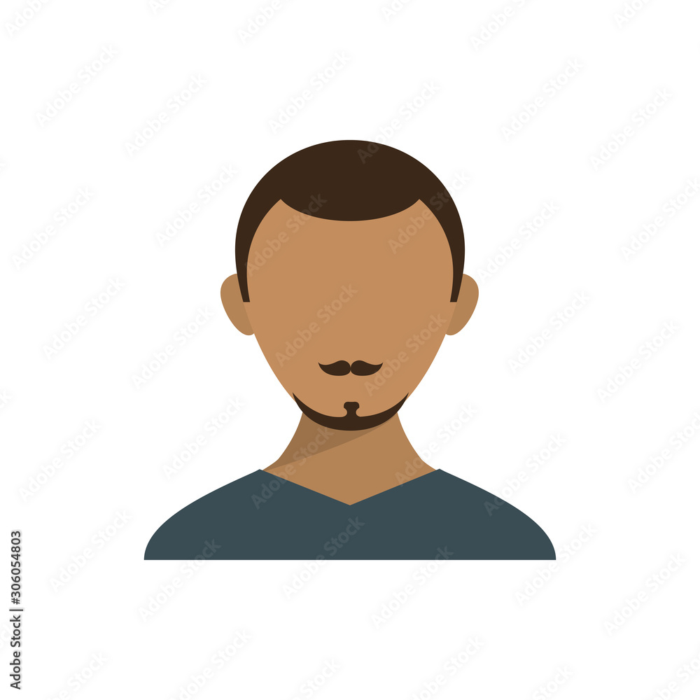 Isolated man head vector design Isolated man head vector design