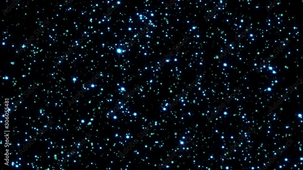 Blue Particles Background. Abstract Dust Particles. Loop Blue Particles Background. Abstract Dust Particles. Loop