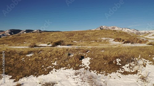 A rising shot showing Mount Morrison, esat of Denver CO photo