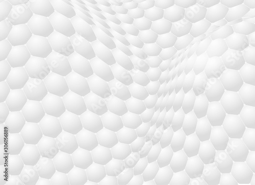 abstract hexagonal white and gray tone vector background