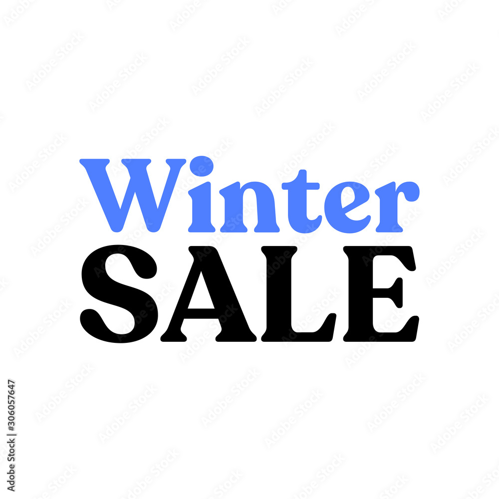 Winter sale season banner. Design for special offers and promotions in december.